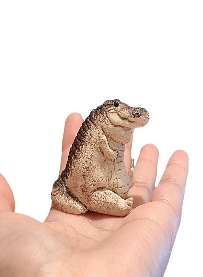 KnocKconK Small Crocodile Fish Tank Decorations, Cute Lively Crocodile Aquarium Decoration, Animal Fish Tank Display Decor,Ornamen Artificial Resin Accessories. - Image 1